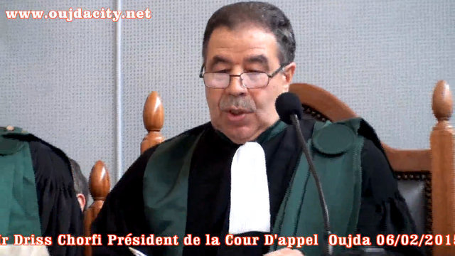 VIDEO – السيد ادريس شرفي الرئيس ألأول لمحكمة الاستئناف بوجدة يتراس افتتاح السنة القضائية 2015